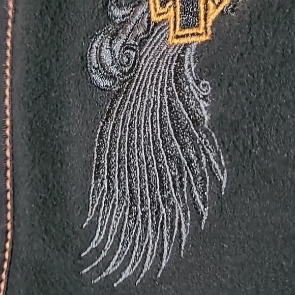 HARLEY DAVIDSON UNISEX EMBROIDERED WINGS BAR & SHIELD LOGO NECK GALTER F… - Picture 3 of 8